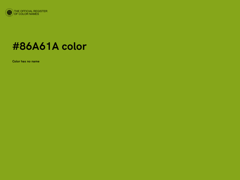 #86A61A color image