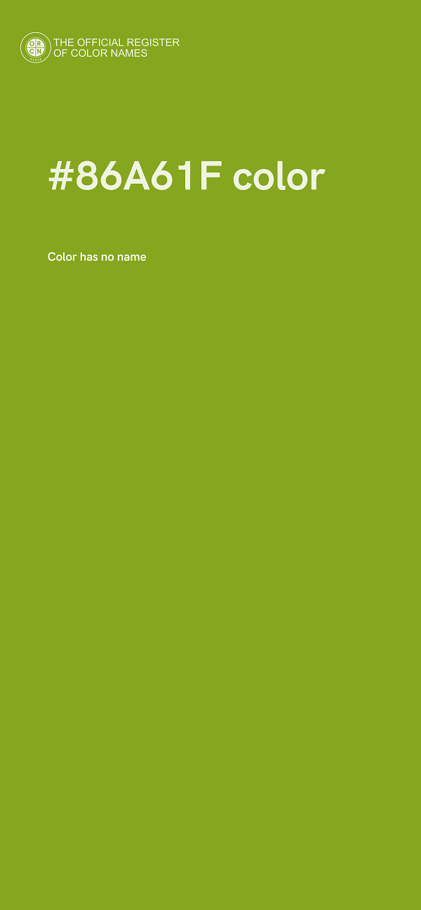#86A61F color image