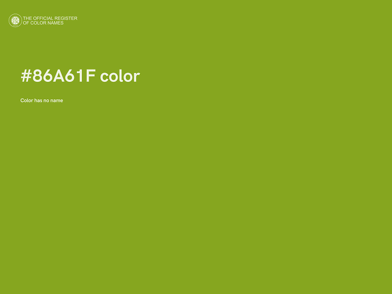 #86A61F color image