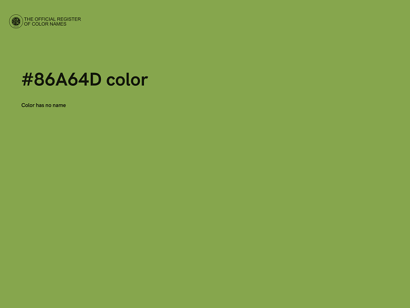 #86A64D color image