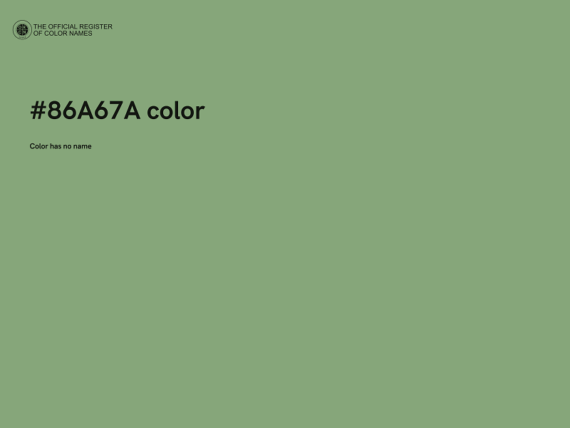 #86A67A color image