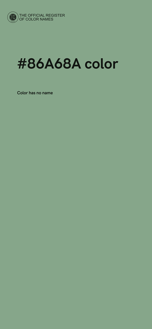 #86A68A color image