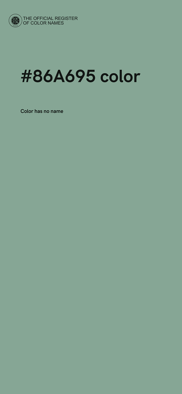 #86A695 color image