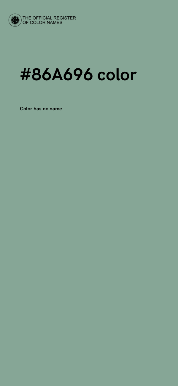 #86A696 color image