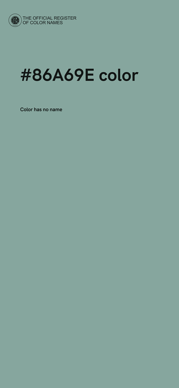 #86A69E color image