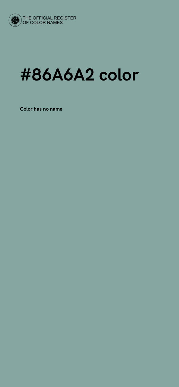 #86A6A2 color image