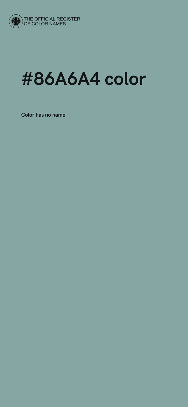 #86A6A4 color image