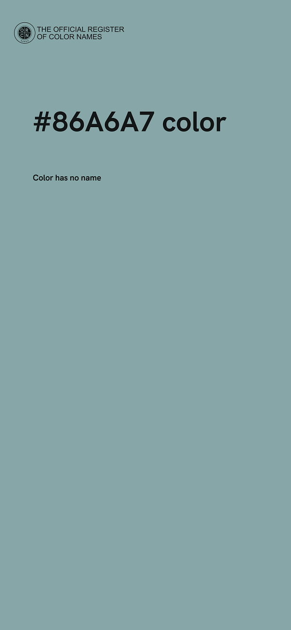 #86A6A7 color image
