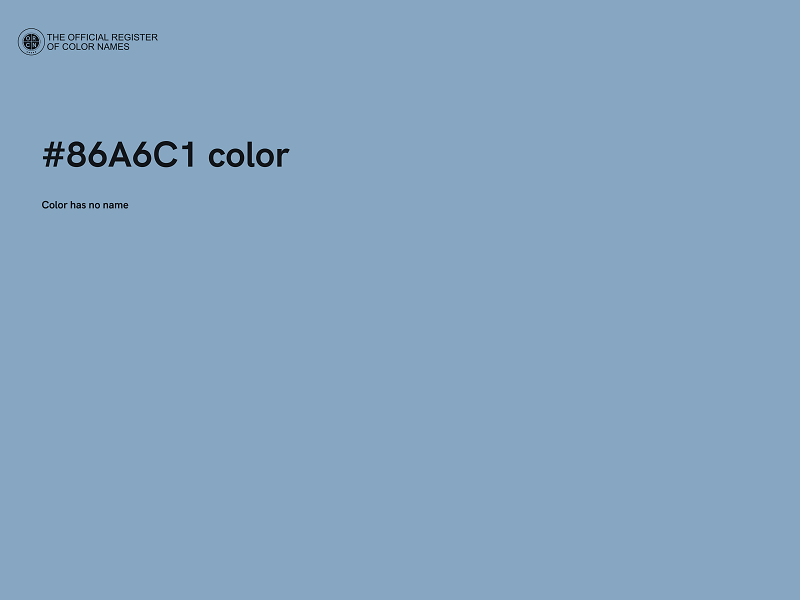 #86A6C1 color image
