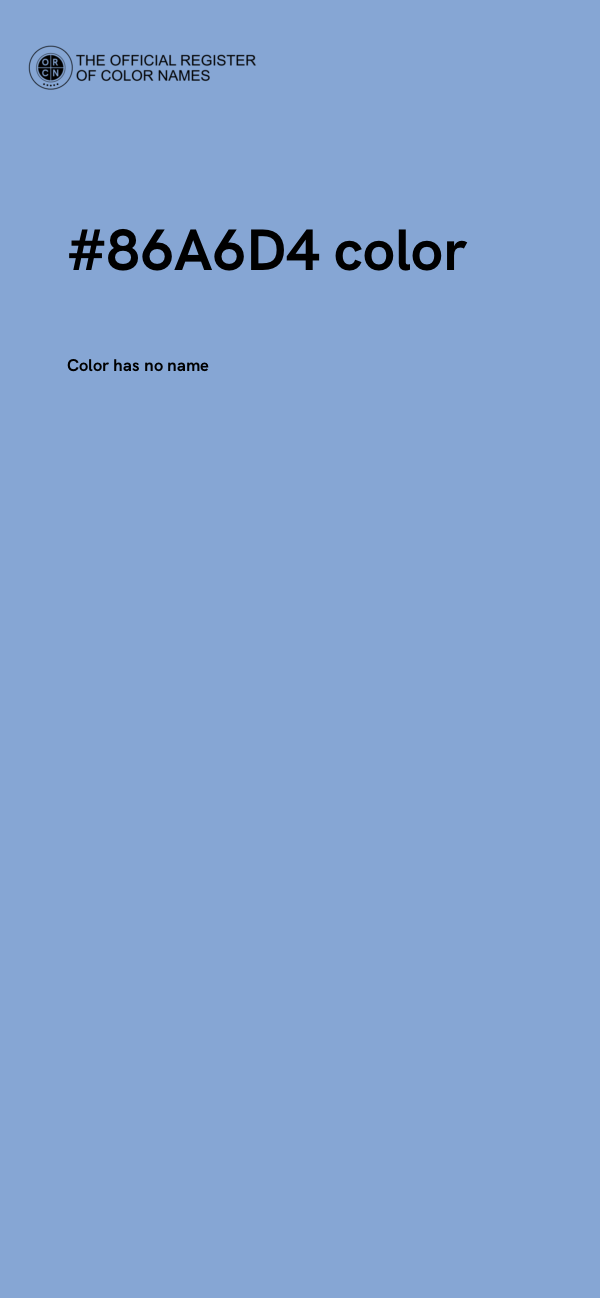 #86A6D4 color image