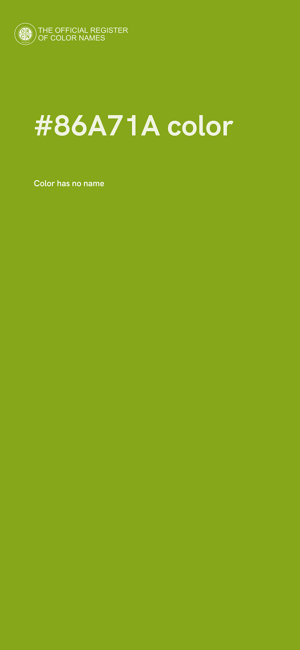 #86A71A color image