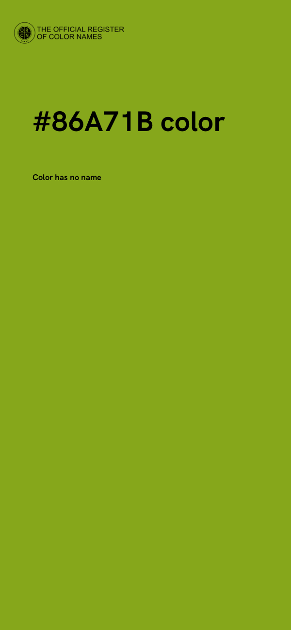 #86A71B color image