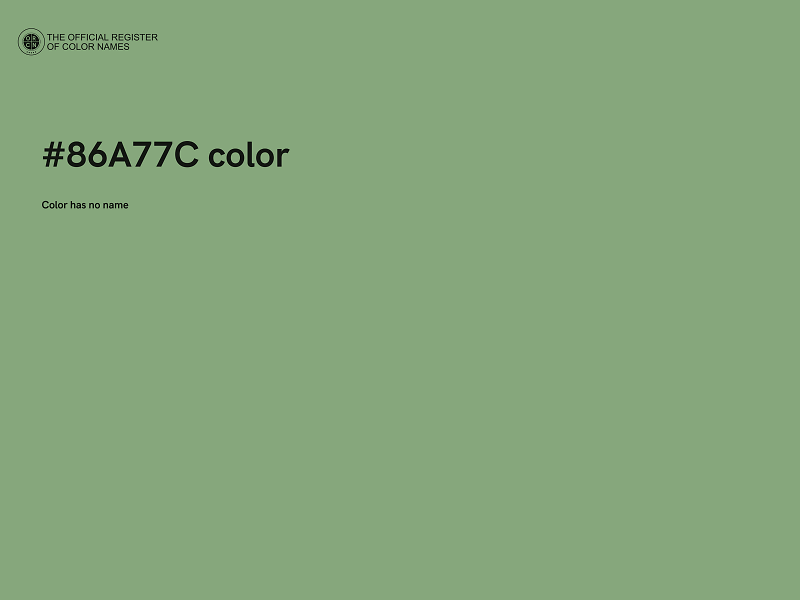 #86A77C color image