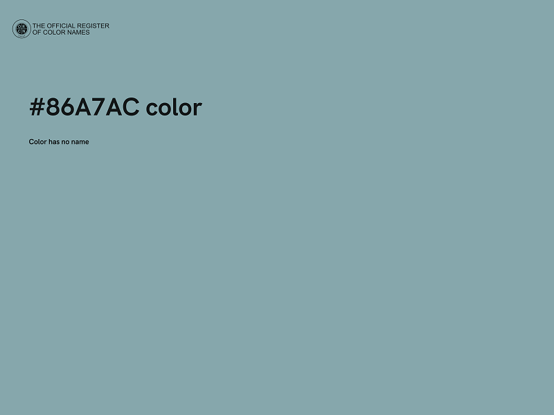 #86A7AC color image
