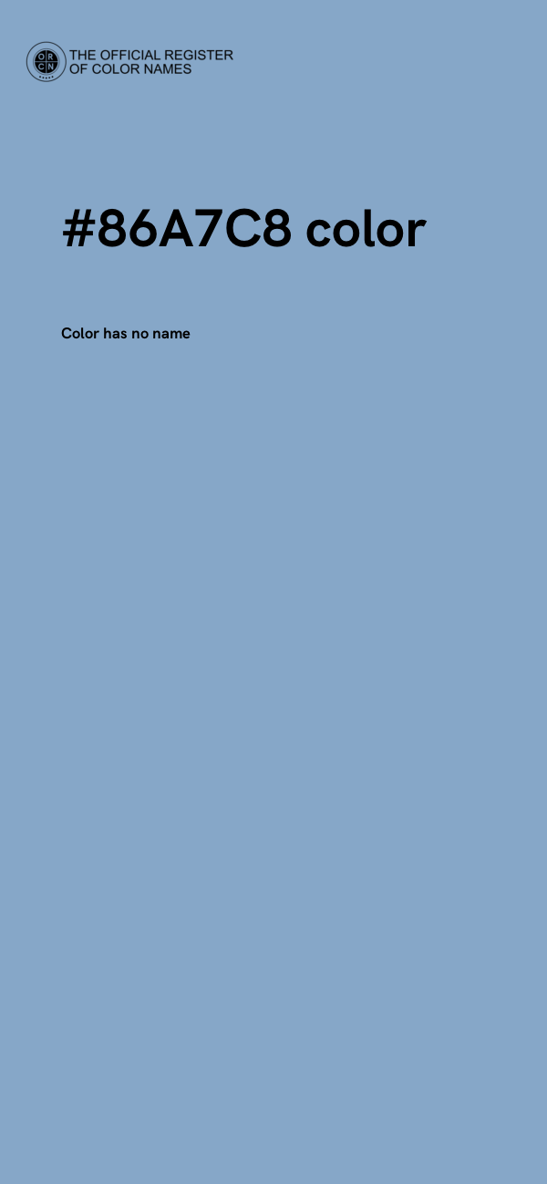 #86A7C8 color image