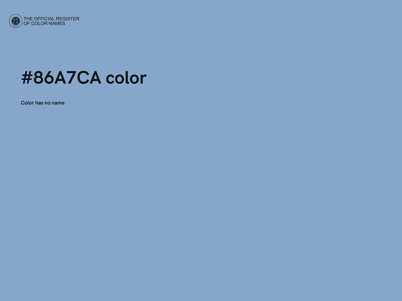 #86A7CA color image