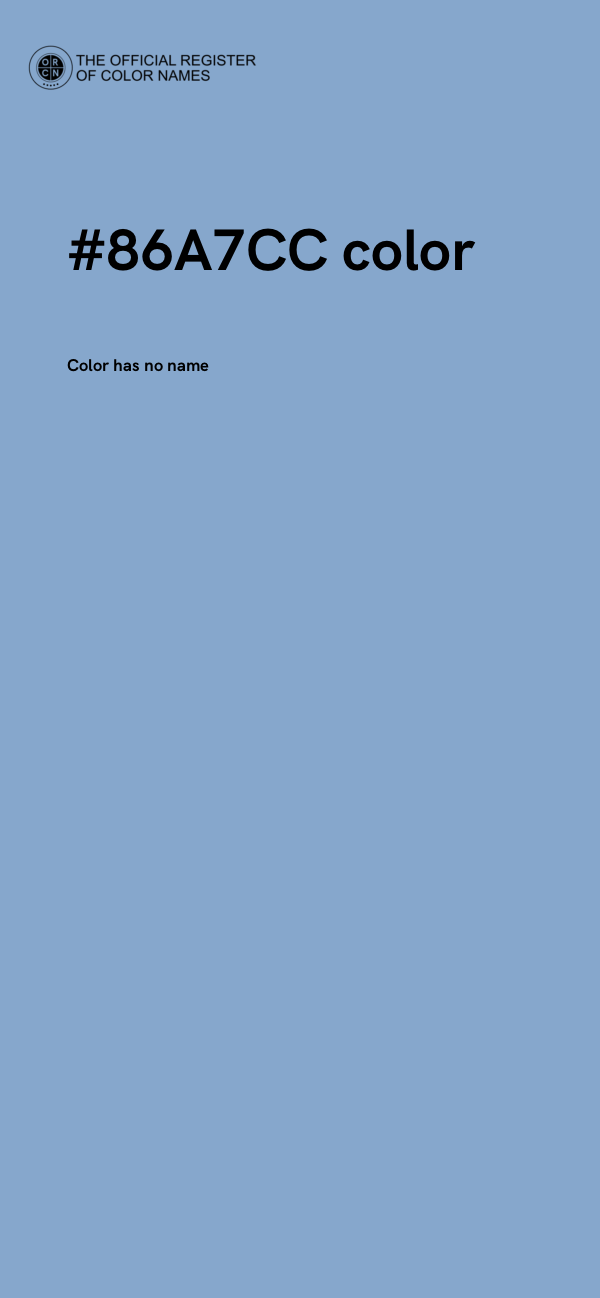 #86A7CC color image