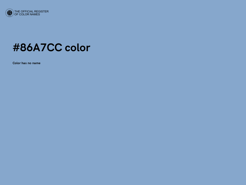 #86A7CC color image