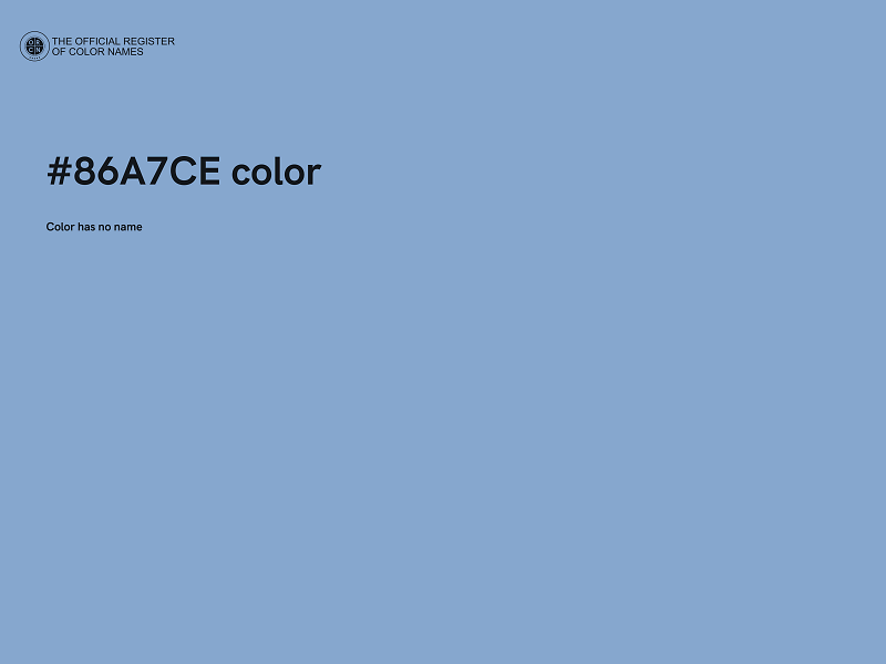 #86A7CE color image