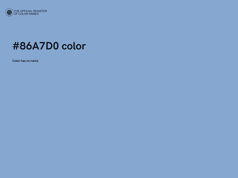 #86A7D0 color image