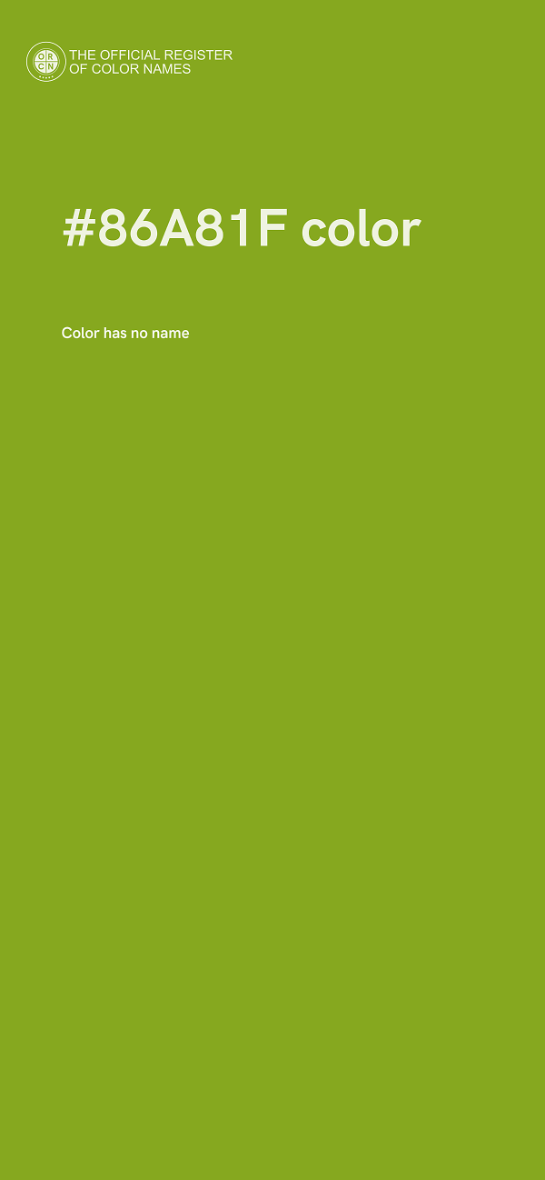 #86A81F color image