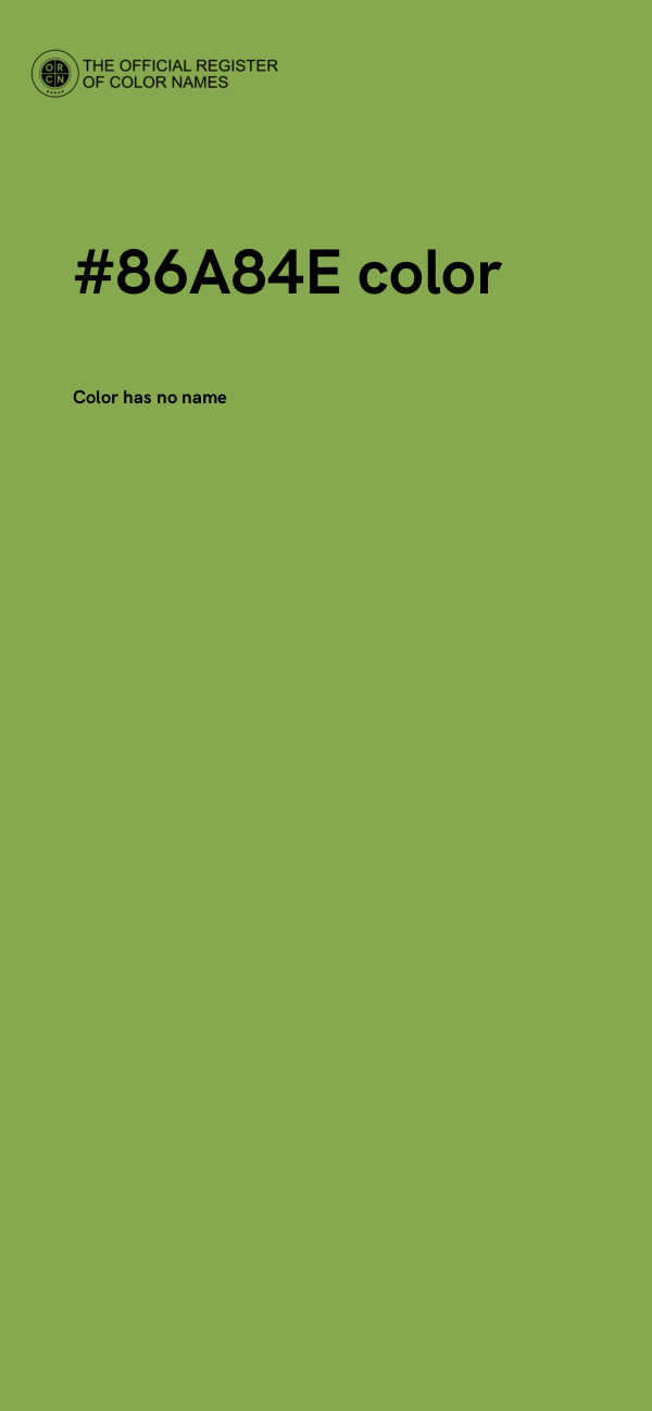 #86A84E color image
