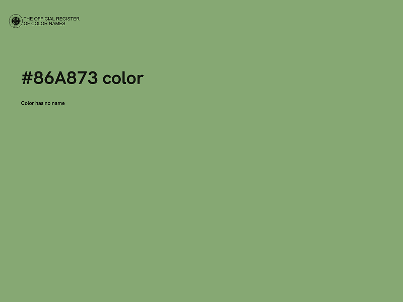 #86A873 color image