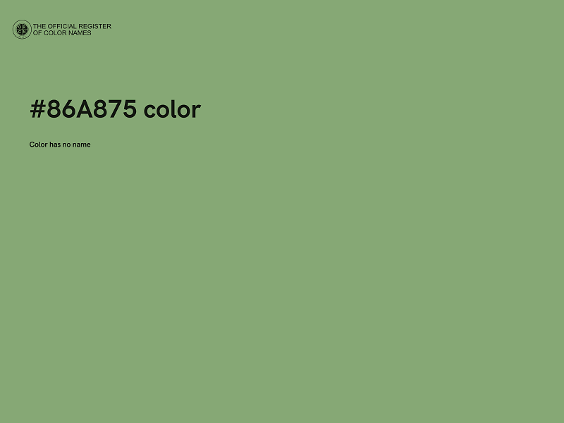 #86A875 color image