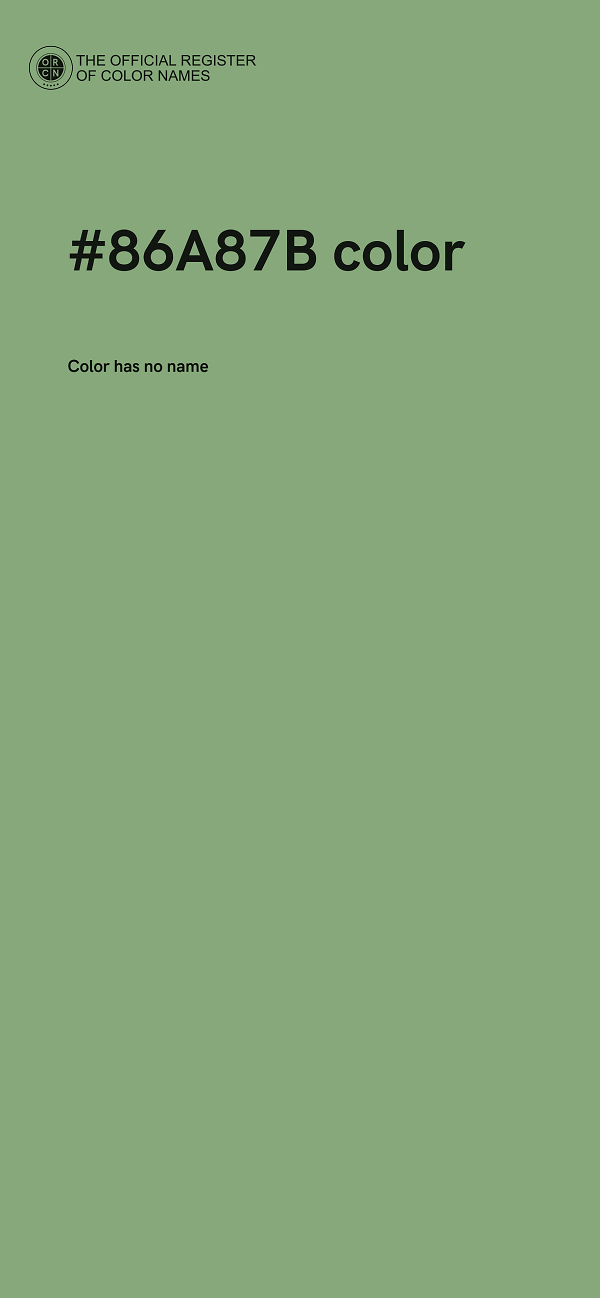 #86A87B color image