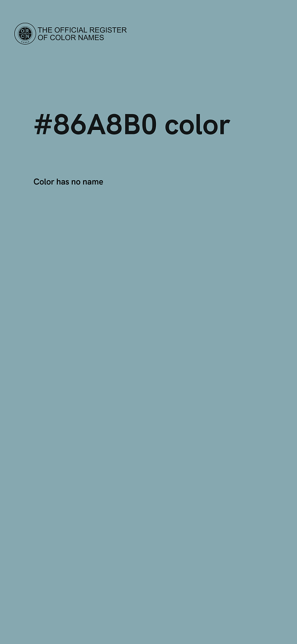 #86A8B0 color image
