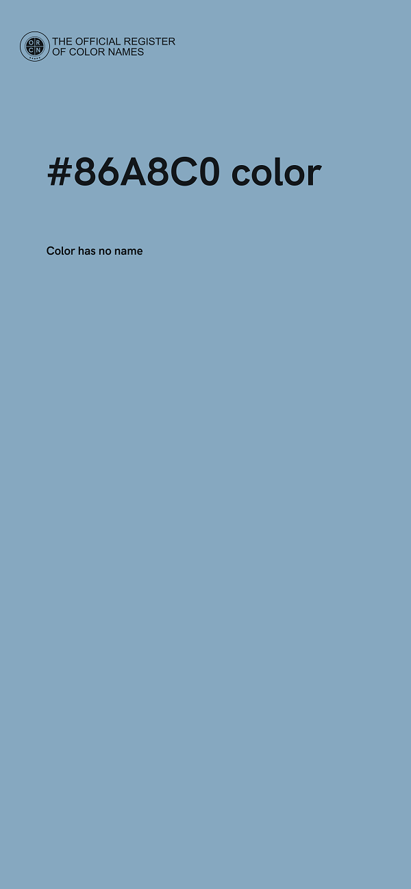 #86A8C0 color image