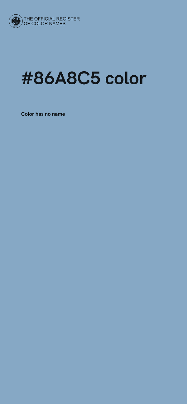 #86A8C5 color image