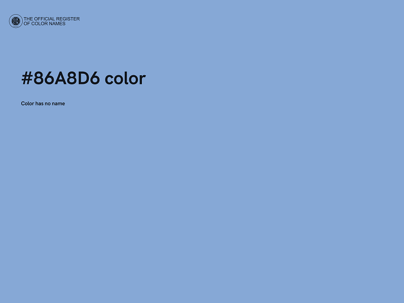 #86A8D6 color image