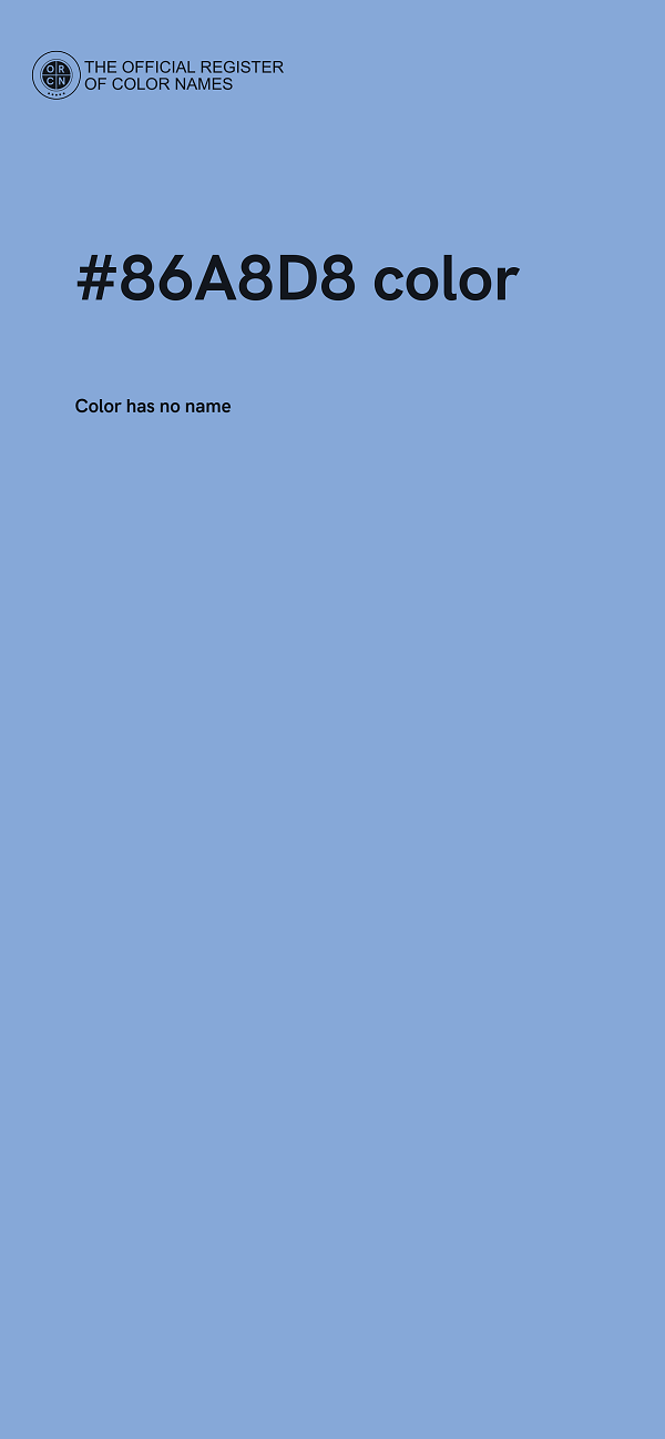 #86A8D8 color image