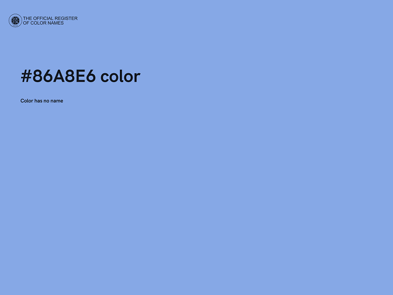 #86A8E6 color image