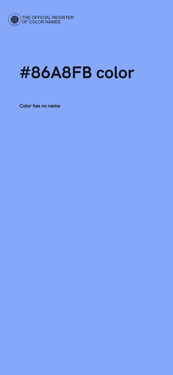 #86A8FB color image