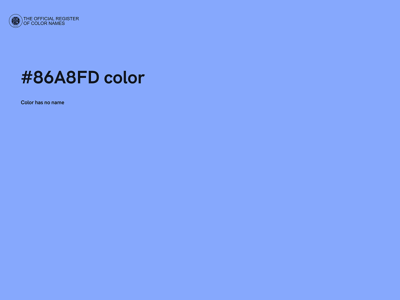 #86A8FD color image