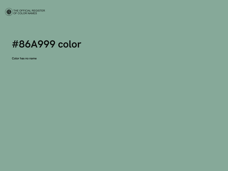 #86A999 color image