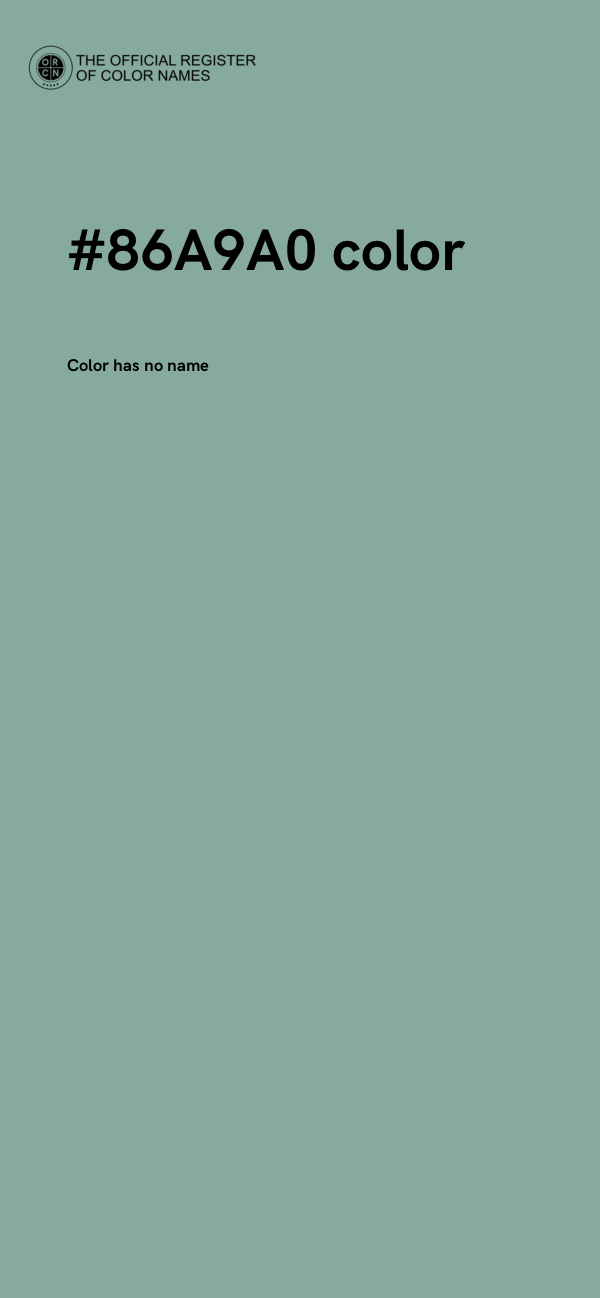 #86A9A0 color image