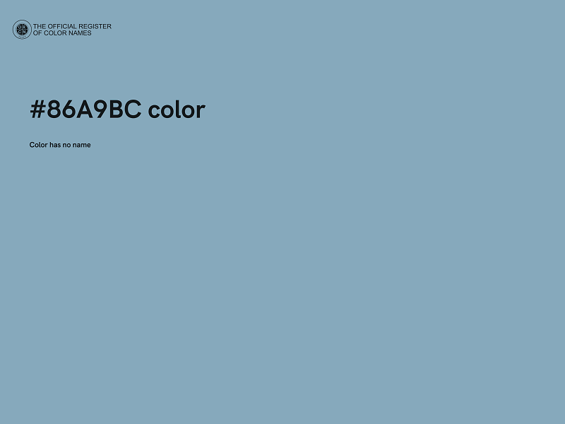 #86A9BC color image