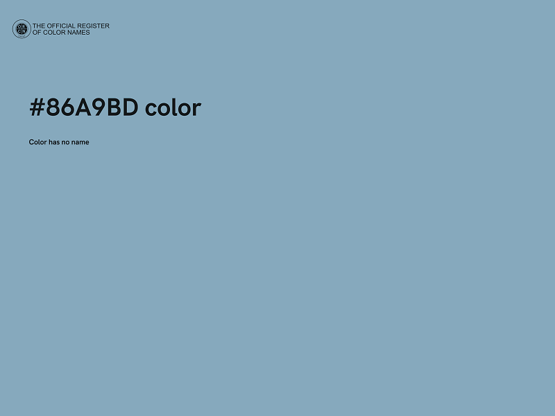 #86A9BD color image