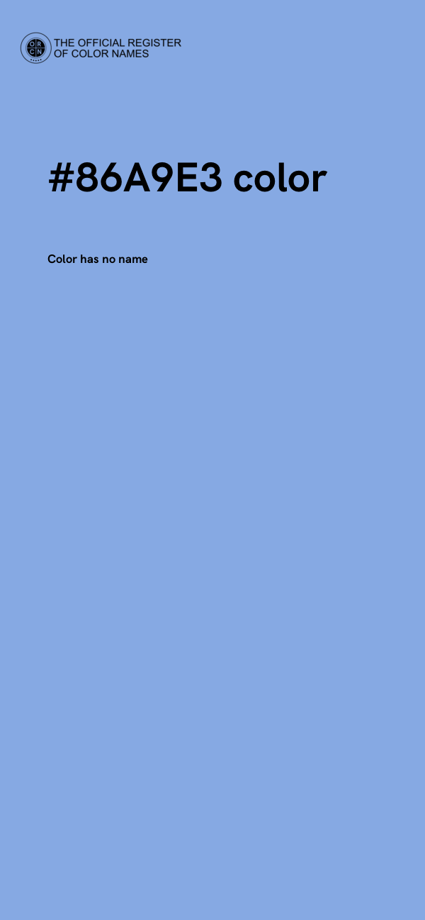 #86A9E3 color image