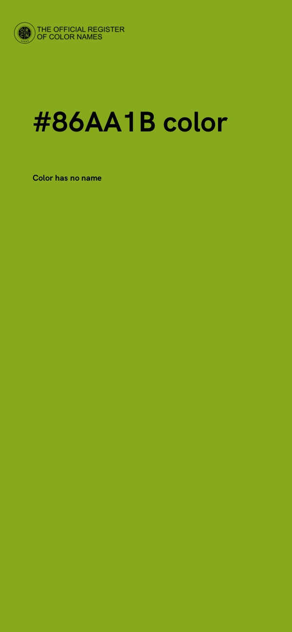 #86AA1B color image