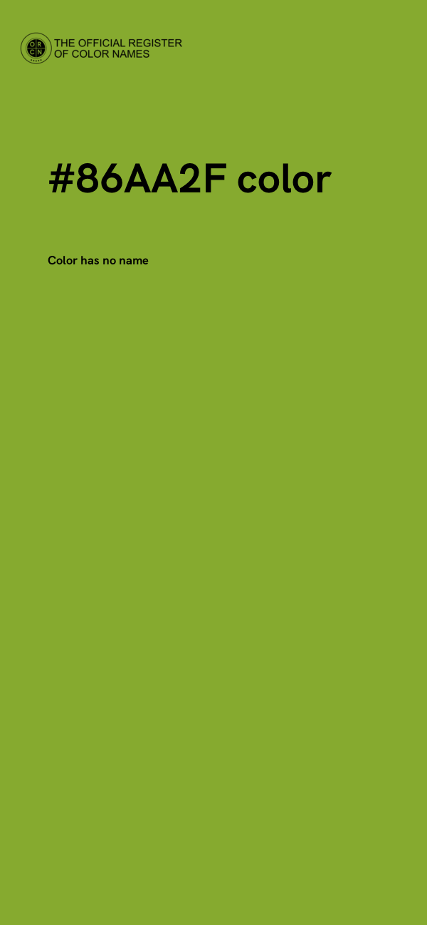 #86AA2F color image