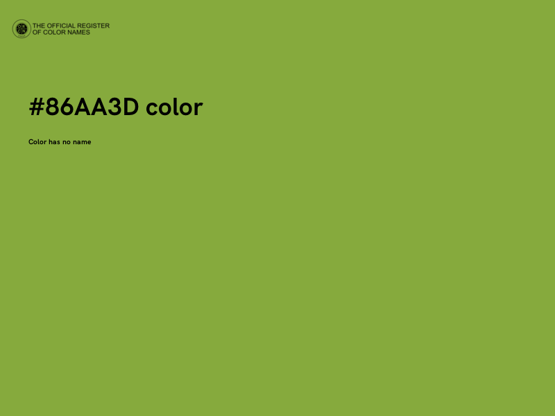 #86AA3D color image