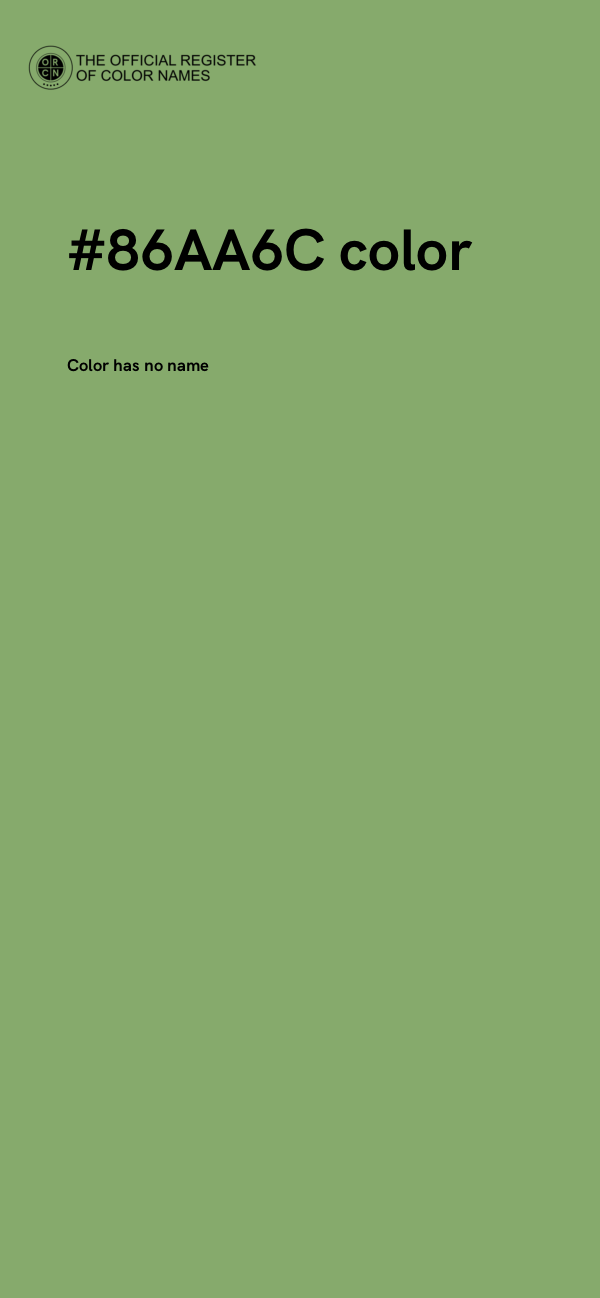#86AA6C color image
