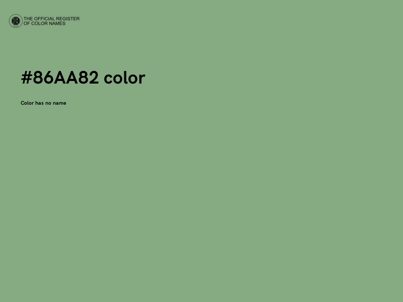 #86AA82 color image