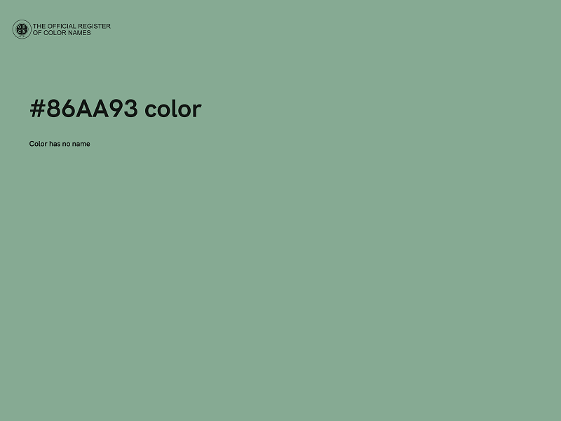 #86AA93 color image