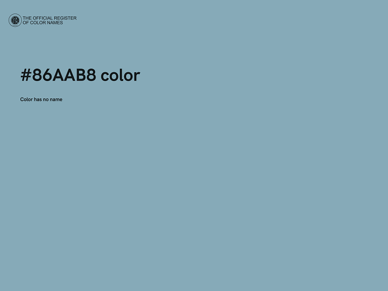 #86AAB8 color image