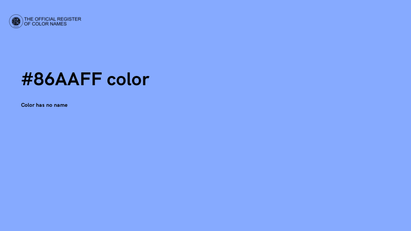 #86AAFF color image
